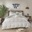Housse de couette en coton grand format avec garnitures - look moderne pour chambre à coucher contemporaine