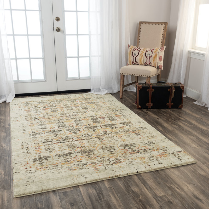 Tapis beige / brun en laine Maratea, Rectangle 5 pi x 8 pi