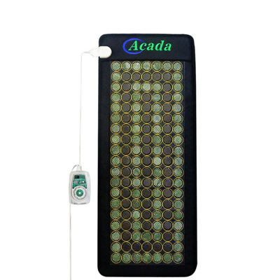 Acada Far Infrared Heating Mat with Tourmaline & Jade, Large Warm Gemstone Pad 59.1"x 23.6" to Relieve Fatigue and Relax Your Body, Adjustable Temperature & Timer, 110V