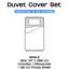 Plain Duvet Cover Complete Bedding Set - Duvet, Fitted Sheet with Matching Pillowcases-120238631-120238646