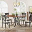 Round Unfinished Metal Base Dining Table-1755328334