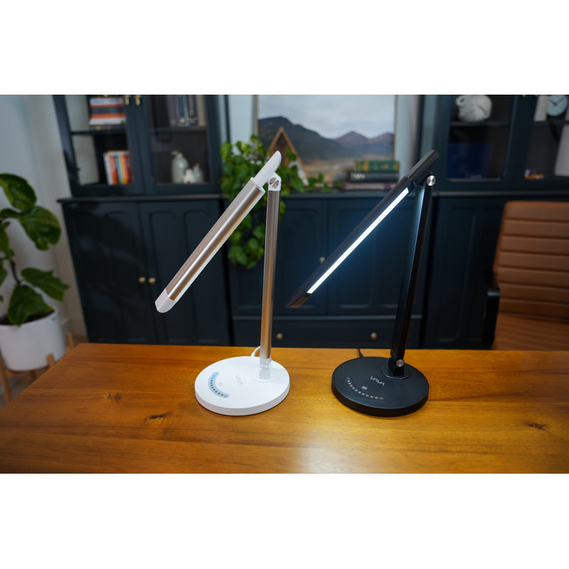 Adjustable White ABS Desk Lamp with LED Light