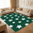Green Star Pattern carpet-easy to clean, machine-washable, soft and comfortable; suitable for door mats, kitchens, living rooms, bedrooms, corridors, and laundry areas. Easy to clean, durable carpet for home decoration.-129890283