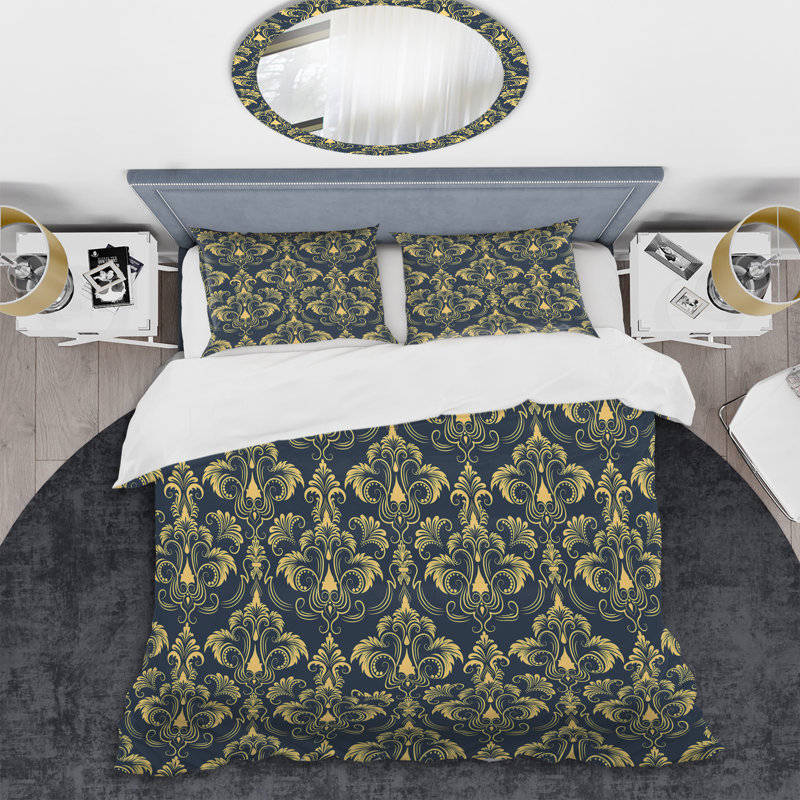 Ensemble de housse de couette en microfibre noir / jaune 2 pièces, Housse de couette simple + 1 taie décorative stan
