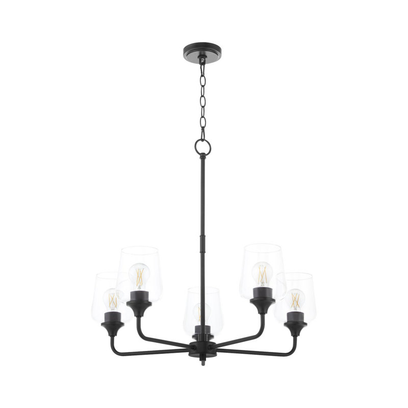 Ahren Chandelier, Matte Black