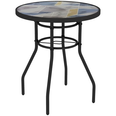 Knauss Round Metal Outdoor Dining Table,Coffee Table,Bistro Table , 60cm cm W 60cm cm D