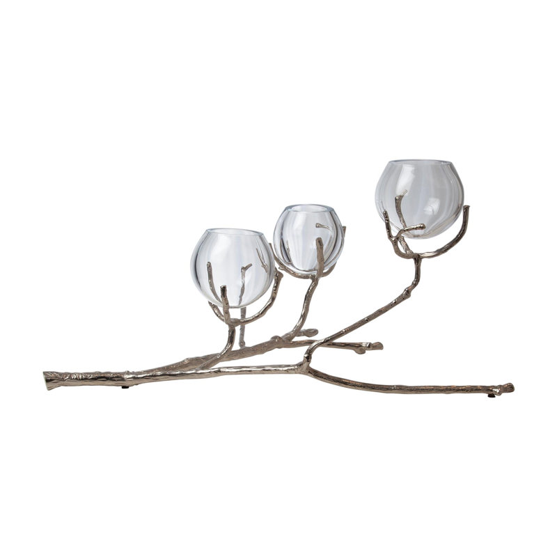 Twig 3 Vessel Large Vase, Nickel