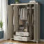 4 Door 2 Drawer Wardrobe with Mirror-112236023