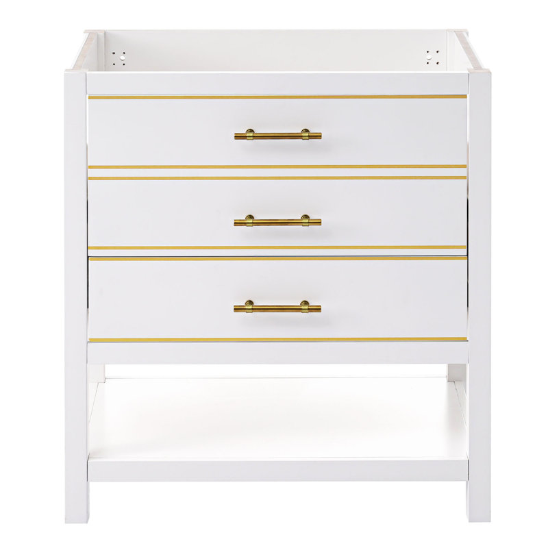 Base de meuble-lavabo simple 17,70 po seulement, Blanc