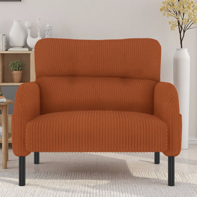 Fauteuil d'appoint ergonomique en velours côtelé Corduroy