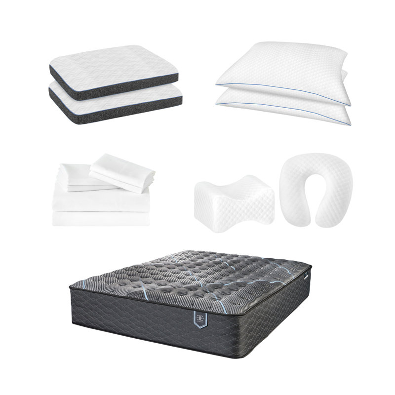 Restonic ComfortCare Hybrid Restful Nights Plush, 12-Piece Premium Comfort Bedding Pack, King
