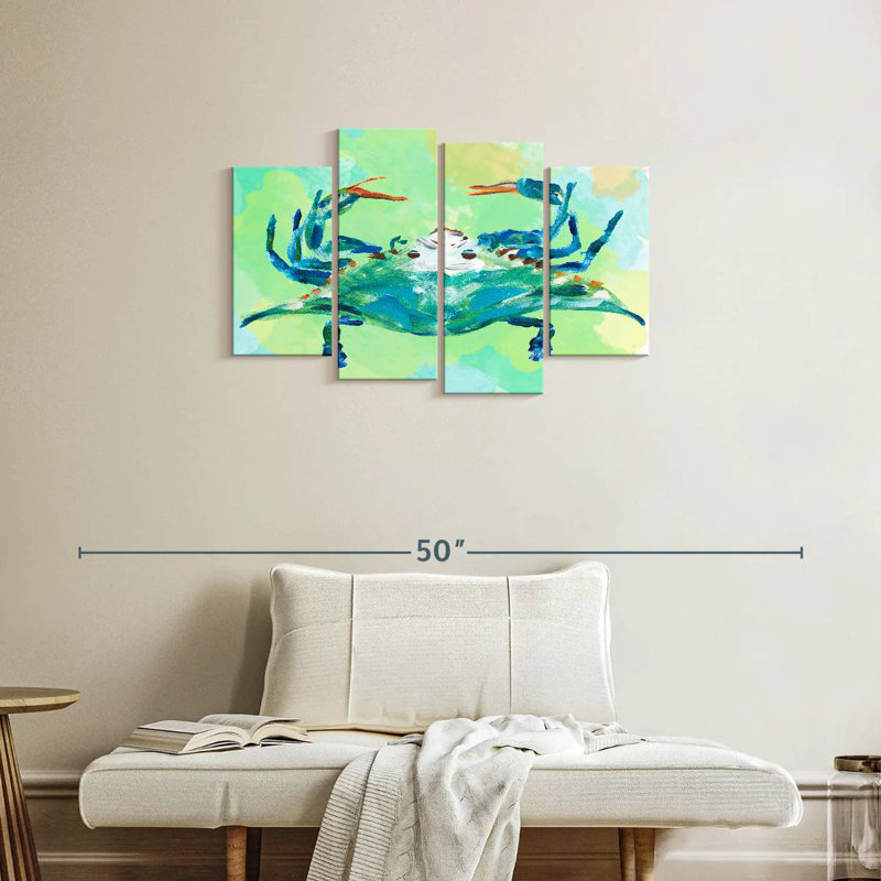 Brampt aquarelle créatures de la mer I, H 22 po x l 36 po
