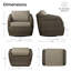 Cambelle Swivel Weather Resistant PE Wicker Barrel Chair and Ottoman Set-25709011-25709020