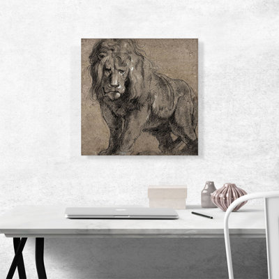 «Lion 1613» par Peter Paul Rubens, reproduction d'art sur toile tendue