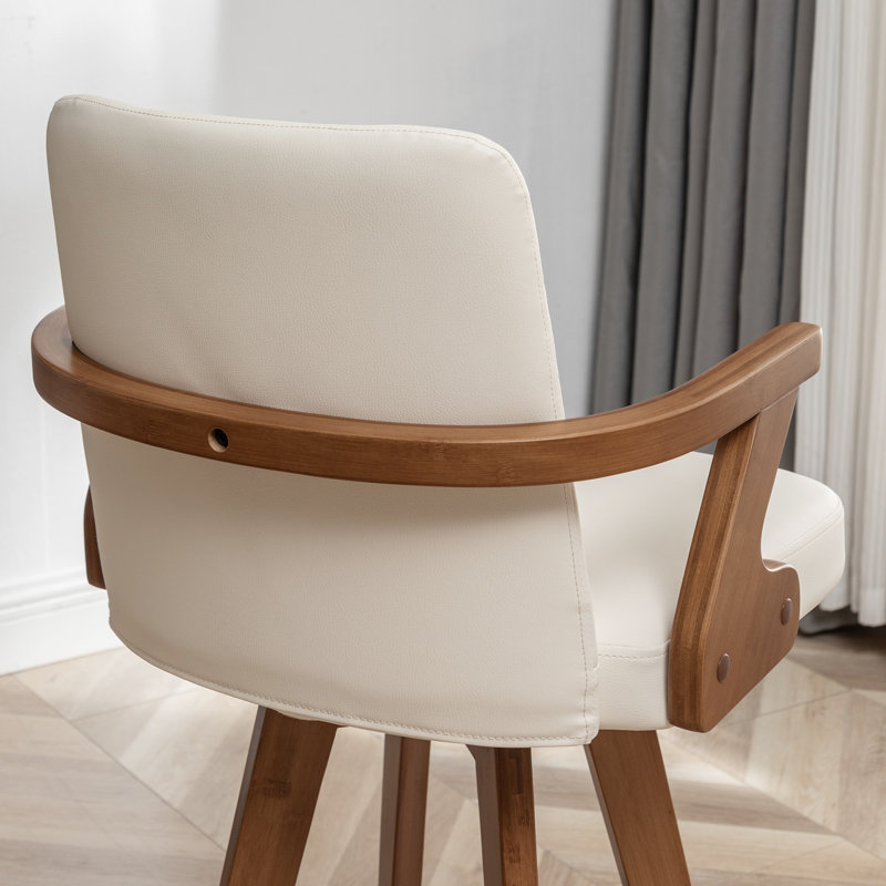 Eastwood Swivel Bar Stool, Beige, Bar Stool (76.2cm Seat Height)