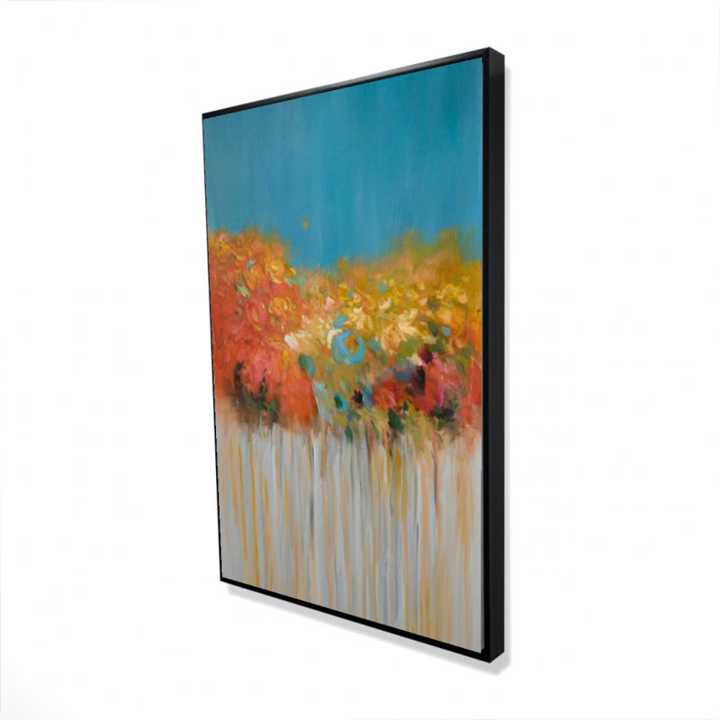 Impression de petites fleurs colorées et abstraites sur toile