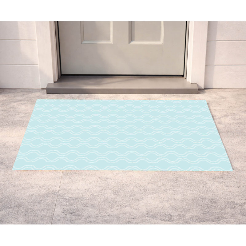 Paillasson Wavy Vine, Bleu, L 21 po x L 34 po