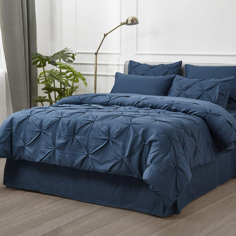 Polyester Percale Comforter, Navy