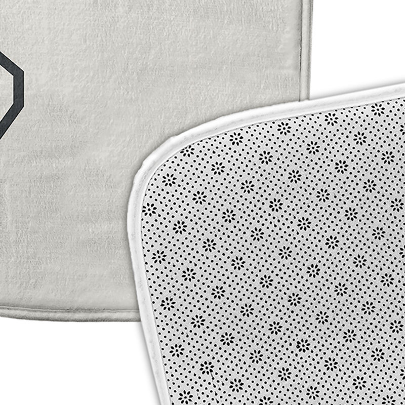 Tapis de bain Happy Hippy, L 21 po x L 34 po, Gris