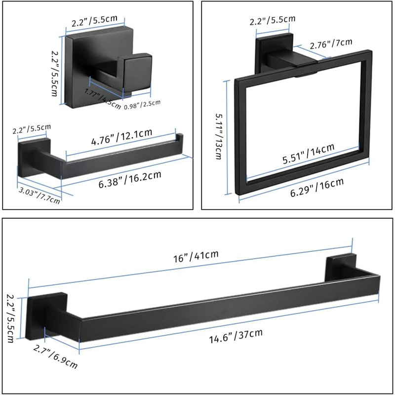 4 - Piece Bathroom Hardware Set