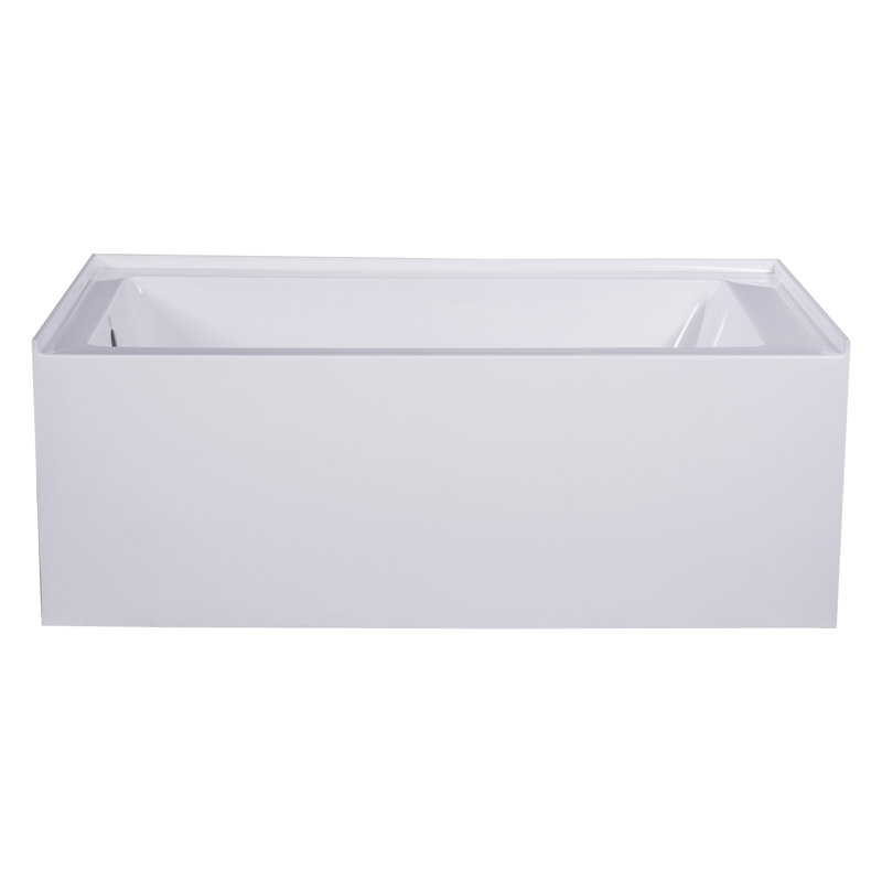 Apron Soaking Acrylic Bathtub, Left, White, 54" L x 30" W