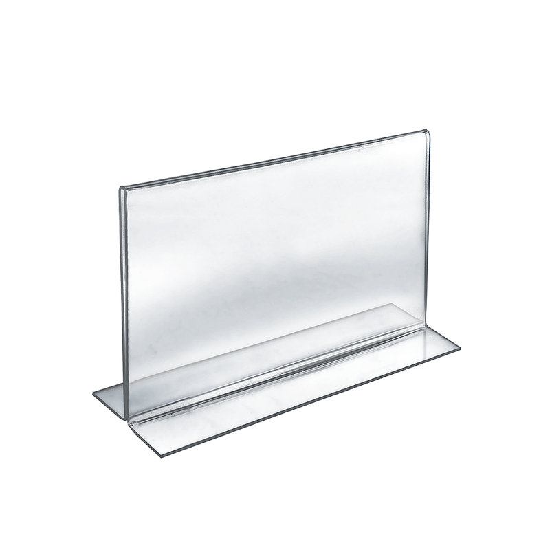 Clear Acrylic Bottom Loading Landscape Desktop Sign Holder, 12" x 9"