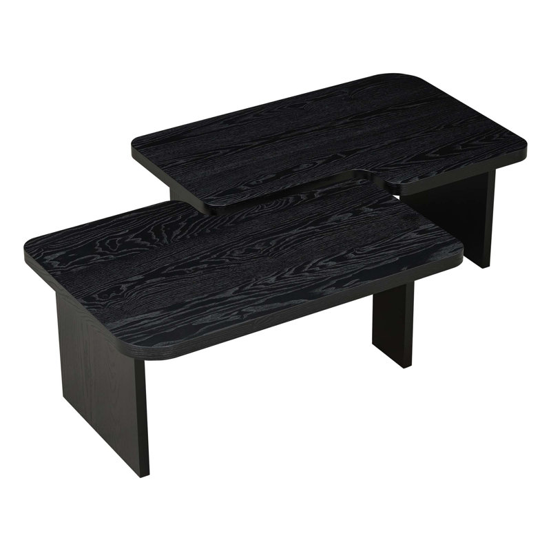 Ensemble de table basse moderne et minimaliste, table basse rectangulaire avec motif d'épissure, table de combinaison multifonctionnelle