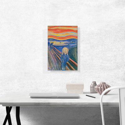 «The Scream 1895» par Edvard Munch, reproduction d'art sur toile tendue