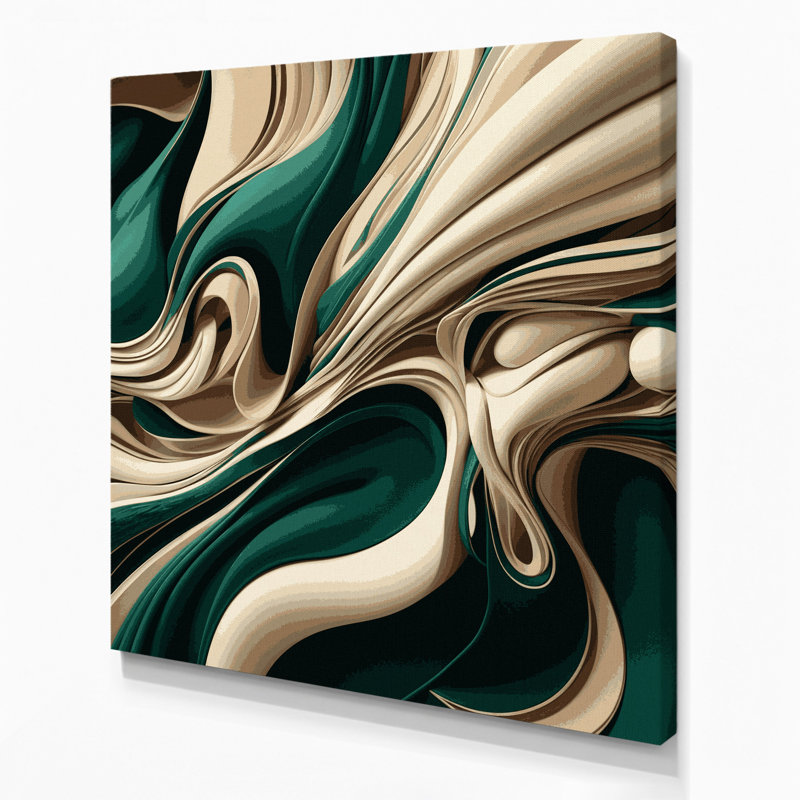 Art mural sur toile Biomorphic Abstraction 1, H 8 po x l 8 po
