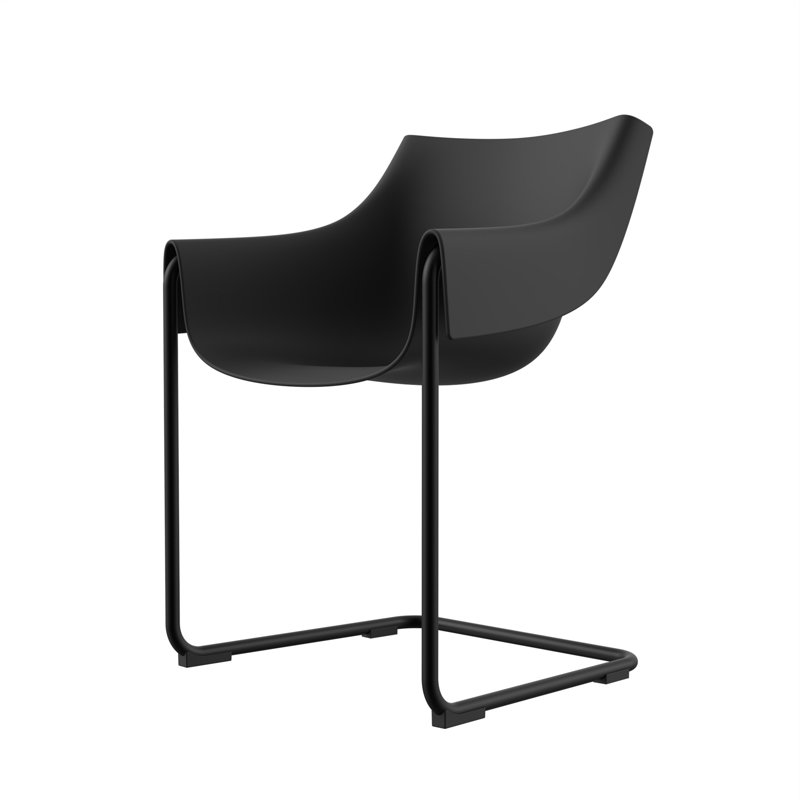 Chaise avec accoudoirs MANTA (intérieur / extérieur), Noir, Noir