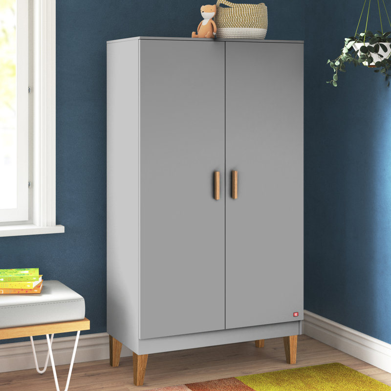 Jahn 2 Door Wardrobe, Dark Grey/Grafitt