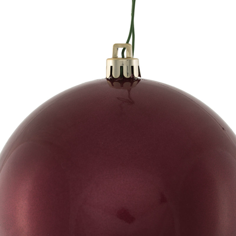 Ornement boule des Fêtes seulement, Rouge, H 4 po x l 4 po x P 4 po