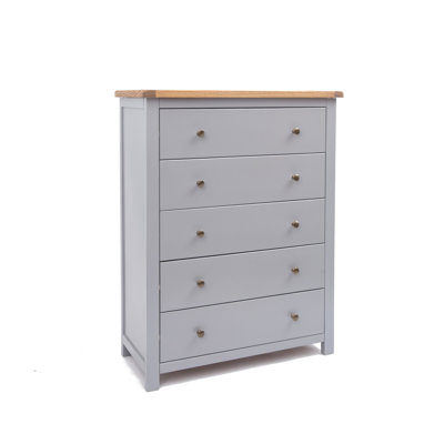 Miltona 90cm W 5 - Drawer Chest of Drawers