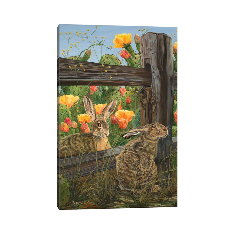 Mr. & Mrs. Hare 1 Piece Wrapped Canvas Painting, 66.04 cm H x 45.72 cm W x 1.91 cm D