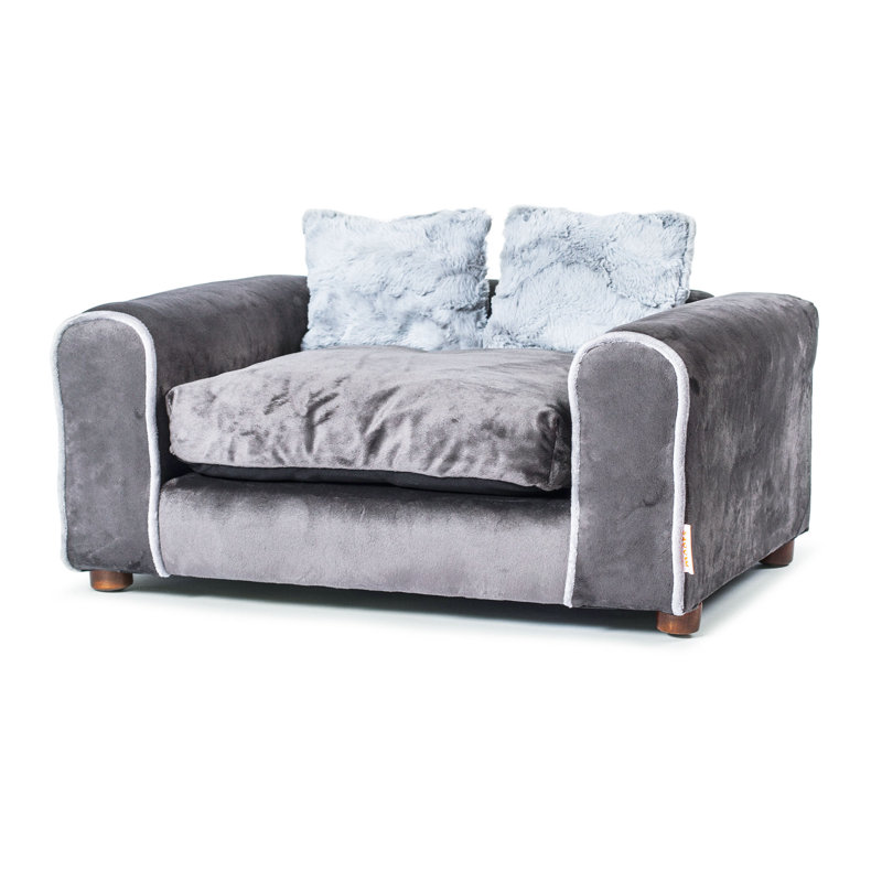 Orthopedic Polyester Pet Bed, Charcoal, Medium (28" W x 20" D x 12" H)