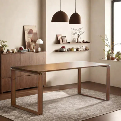 Solid Walnut Dining Table with Flexible Design.