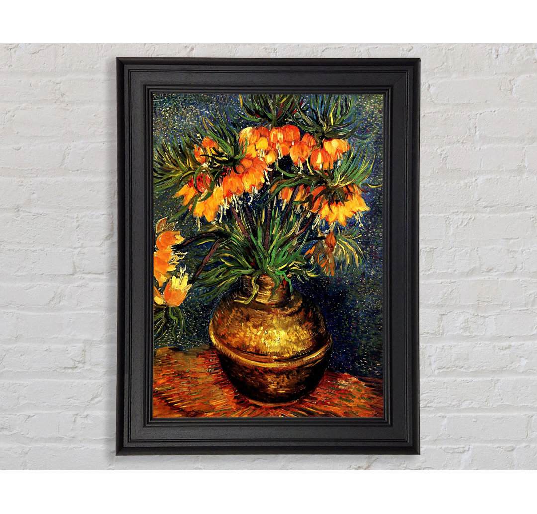 Van Gogh Fritillaries In A Copper Vase Gerahmter Druck