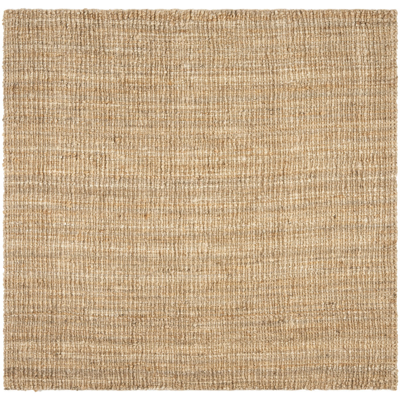Square Anya Solid Colour Jute / Sisal Area Rug, Square 122 cm