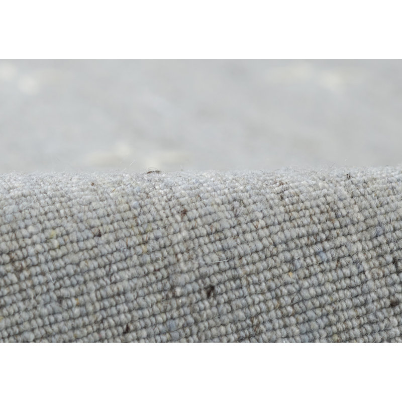 Momeni Oliver Geometric Wool and Polyester Hand Loomed Light Blue Area Rug, Runner 2'3" x 8'