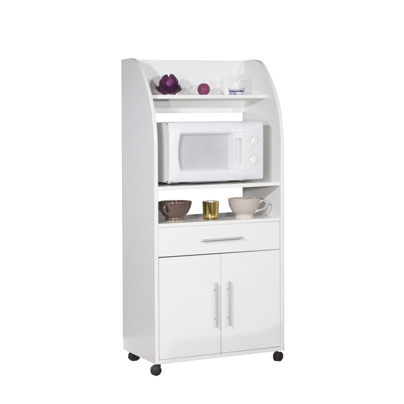 Seyma Wood Kitchen Cart, White