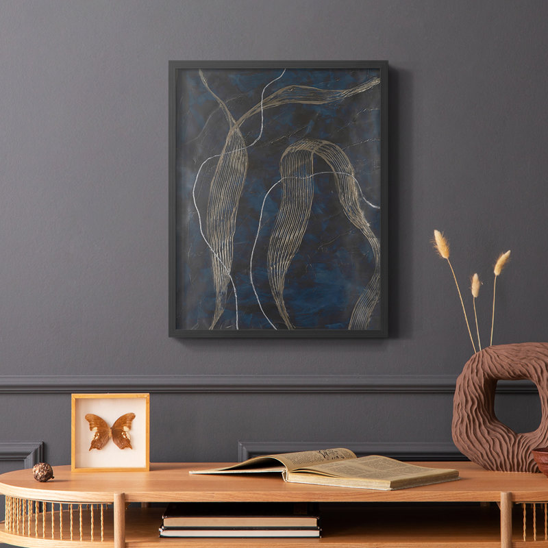 Laminar Flow I Framed Print - Solid Wood, Black, 20" H x 16" W