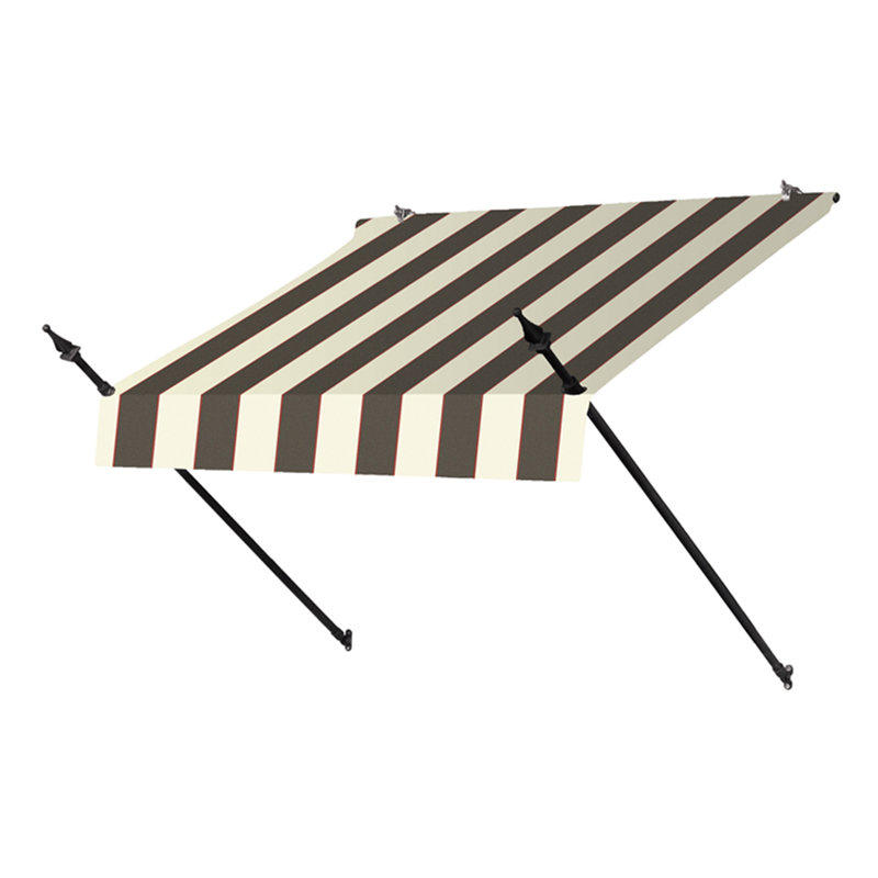 IDM Worldwide 50.5'' W x 21'' D Fabric Cover Retractable Door / Window Awning, Forest Green, 21" H x 50.5" W x 36.5" D