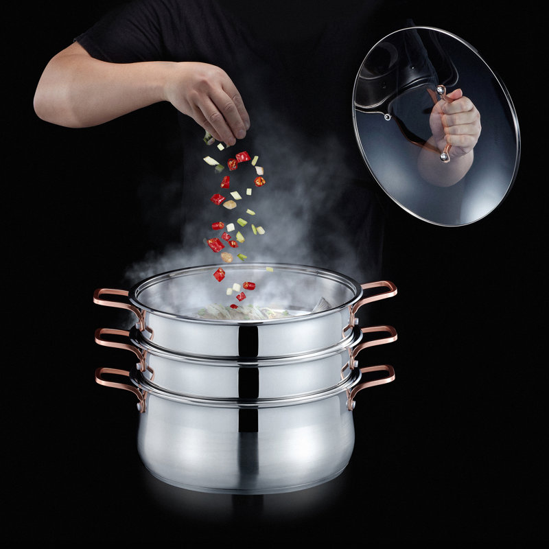 Batterie de cuisine en acier inoxydable Concord, 30 pintes