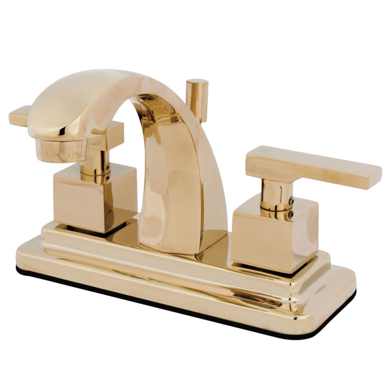 Tampa Centerset Bathroom Faucet with Drain Assembly, Polished Brass