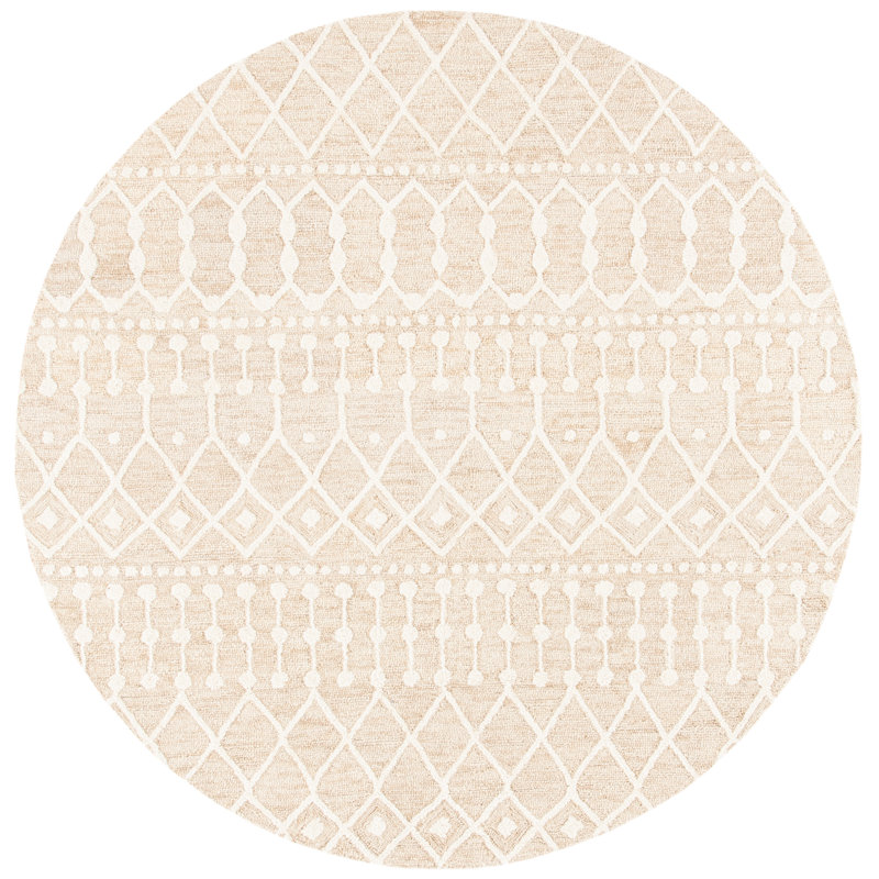 Avah Hand Tufted Wool Southwestern Rug, Round 10'
