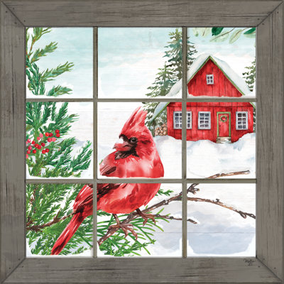 Cardinal dans la fenêtre