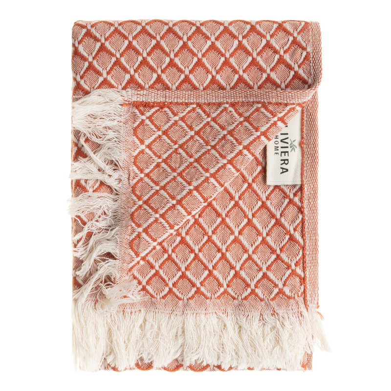 Ensemble de serviettes Serenity Grid, Terracotta