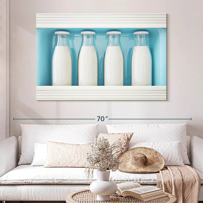 Yarlin Fridge Milk Bottles, 34" H x 51" W