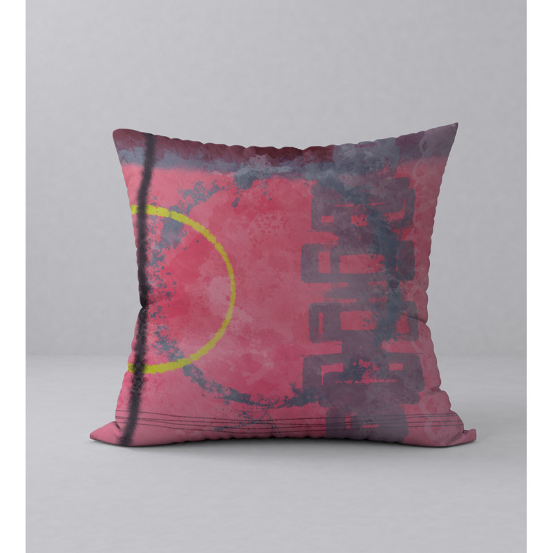 Abstract Reversible Throw Pillow, 20" x 20"