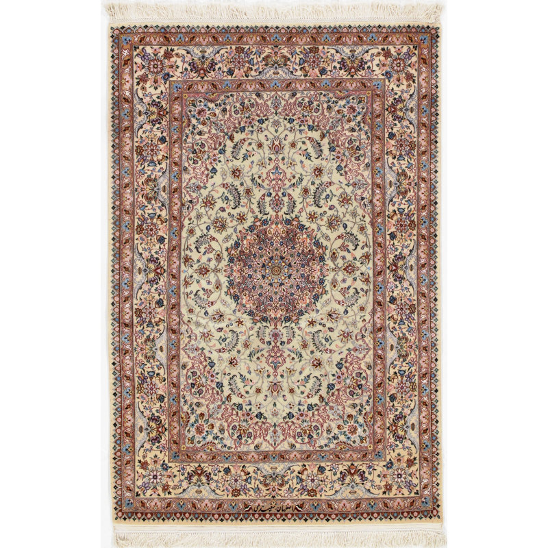 Greiner One-of-a-Kind Rectangle 3'9" X 5'8" Area Rug in Brown/Cream